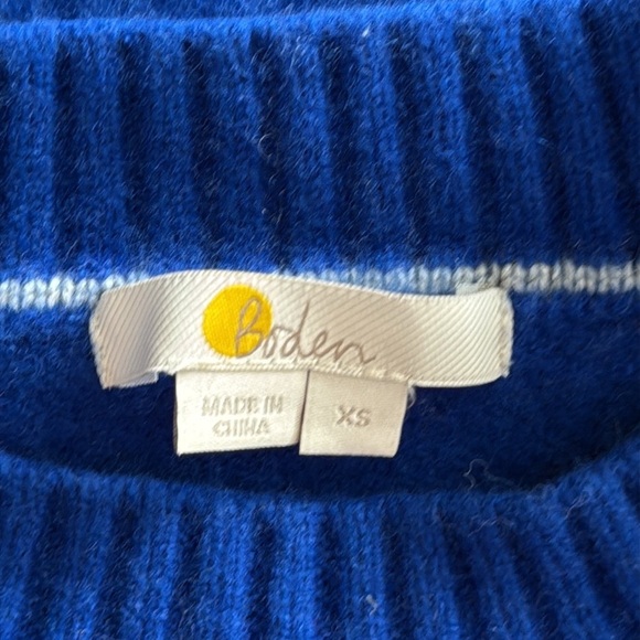 Boden blue 3/4 sleeve sweater XSmall gorpcore old money preppy academia wool - Picture 9 of 10